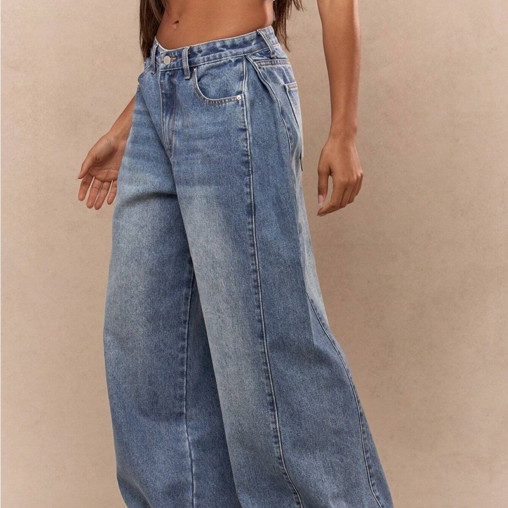 Missguided Light Blue Flare Jeans